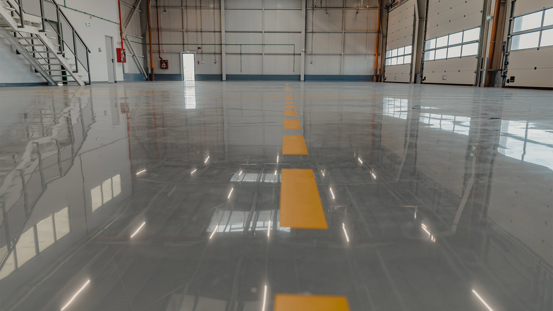commercial warehouse interiors with epoxy flooring installed indianapolis in